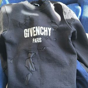 Givenchy Distressed Crewneck Sweatshirt
